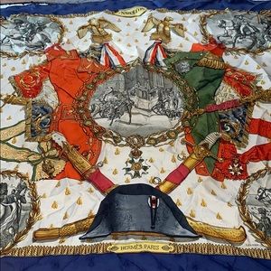 Napoleon Hermès vintage silk scarf